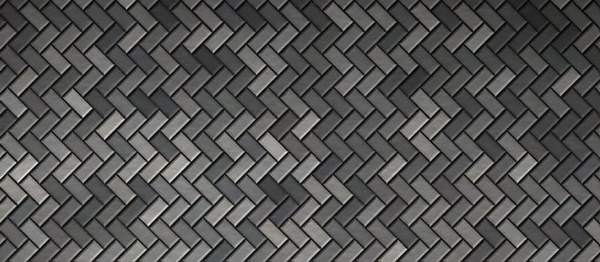 Herringbone paver terrace with a soldier-course border